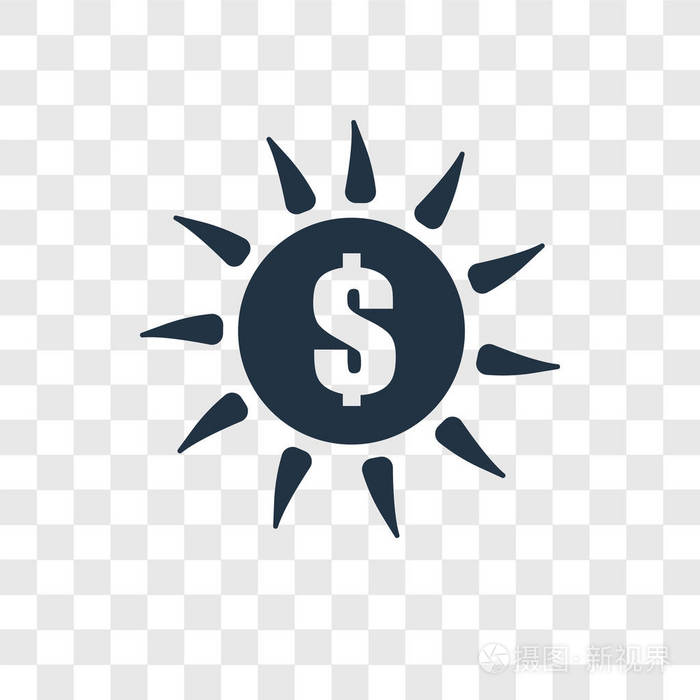 太阳矢量图标隔离透明背景太阳透明标志概念