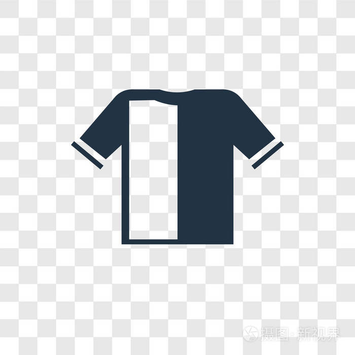 透明背景上隔离的t恤图标.