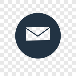 邮件图标的时尚设计风格。 邮件图标隔离在透明背景上。 邮件矢量图标简单和现代平面符号的网站移动标志应用程序UI。 邮件图标矢量插