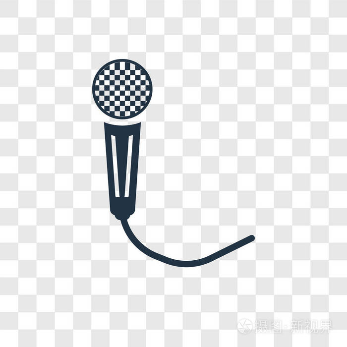 流行设计风格的歌唱图标. 唱歌图标隔离在透明背景上.