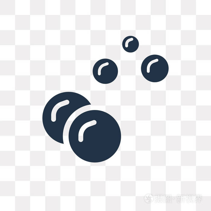 透明背景上分离的气泡矢量图标透明概念可用于网络和移动