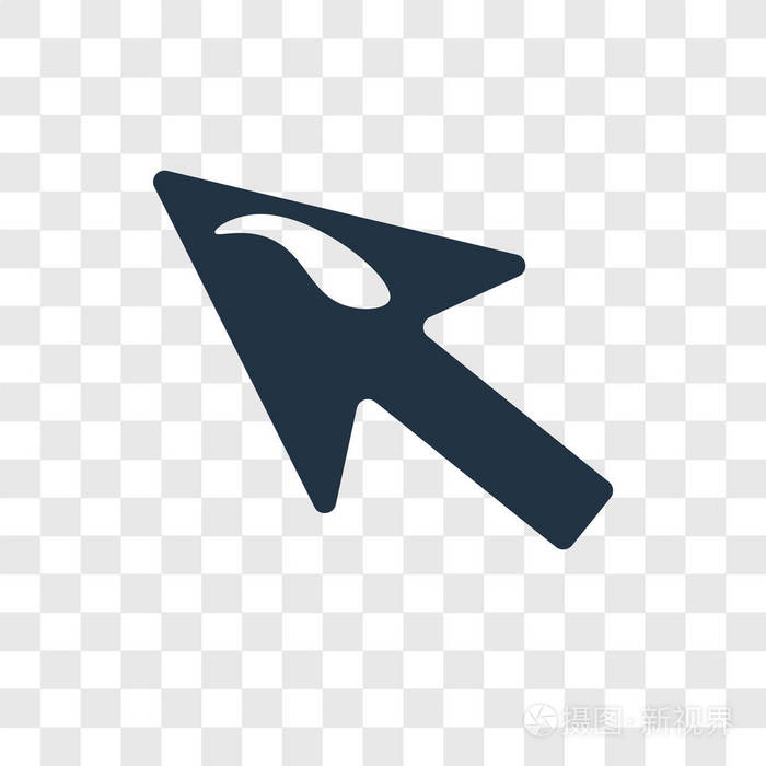 光标图标在时尚的设计风格光标图标隔离在透明背景上光标矢量图标简单