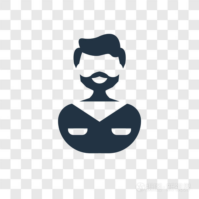 男人矢量图标隔离透明背景男人透明标志概念