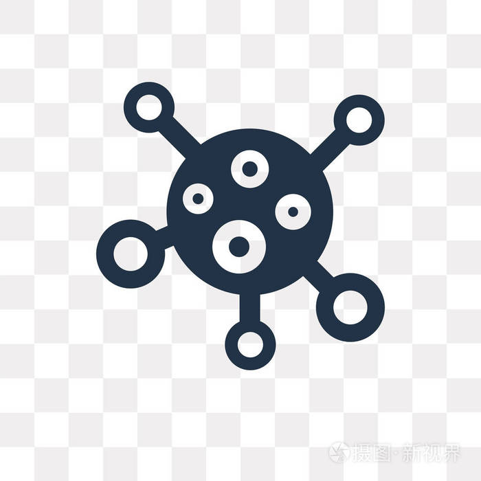 在透明背景上分离的细胞矢量图标透明概念可以使用web和移动