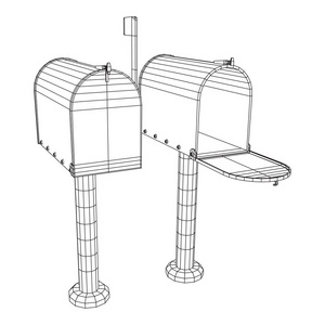 通信邮箱线框
