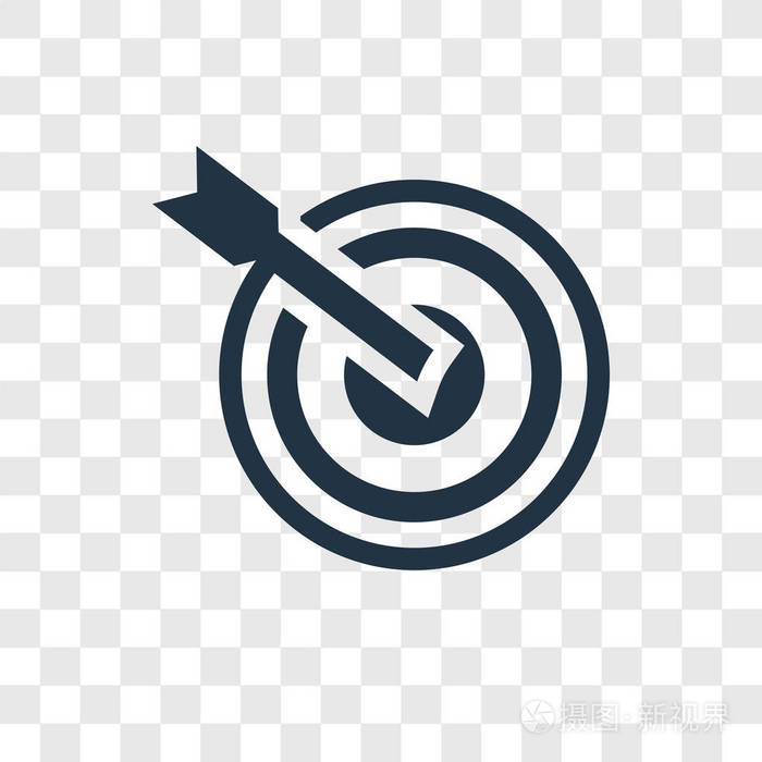 目标图标隔离在透明背景上.