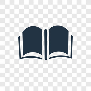打开书图标隔离在透明背景上.