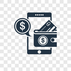 付款方式图标在时尚的设计风格。 支付方法图标隔离在透明背景上。 支付方法矢量图标简单和现代平面符号的网站移动标志应用程序UI。 