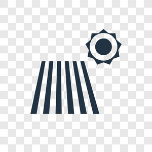 时尚设计风格的现场图标. 在透明背景上隔离的字段图标.