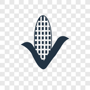 玉米图标在时尚的设计风格。 玉米图标隔离在透明背景上。 玉米矢量图标简单和现代平面符号的网站移动标志应用程序UI。 玉米图标矢量