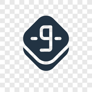 九个图标在时尚的设计风格. 九个图标隔离在透明背景上.