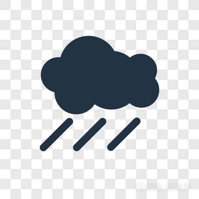 雨图标隔离在透明背景上.