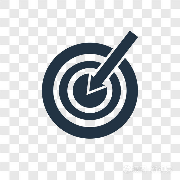 目标图标隔离在透明背景上.