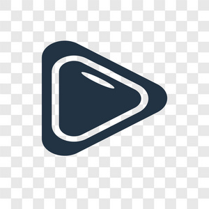 播放图标隔离在透明背景上.