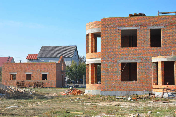 建筑住宅砖房建筑外部无屋面