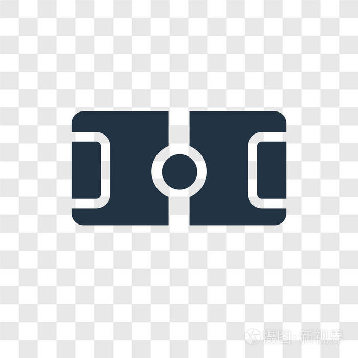 时尚设计风格的现场图标在透明背景上隔离的字段图标现场矢量图标简单