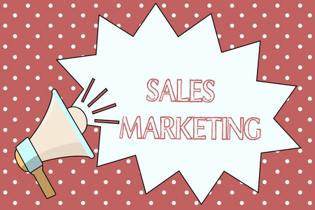 文字书写销售营销。介绍产品或服务以获得购买的商业概念