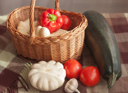 蔬菜篮子静物图片