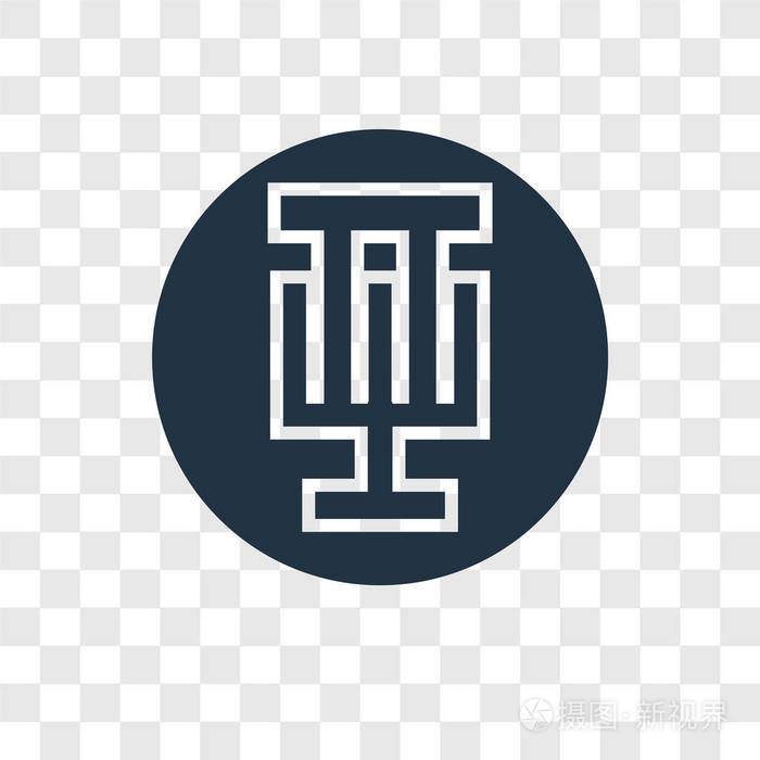 透明背景上隔离的质量图标标准.