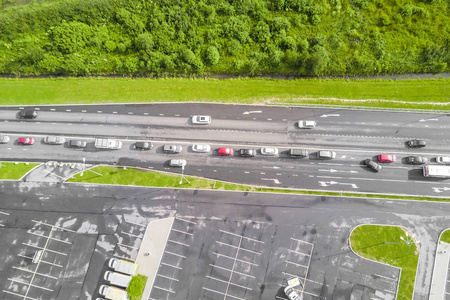 空中公路的俯视图