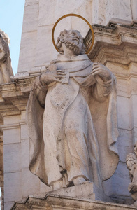 布达佩斯马提亚教堂前圣奥古斯丁河马三位一体鼠疫柱细节雕像