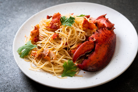 astice or Lobster spaghetti  Italian food