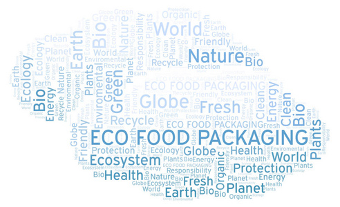 生态食品包装字云。 WordCloud仅用文本制作。