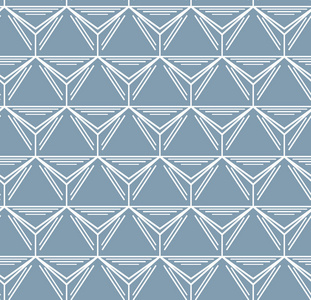 无缝几何图案背景与线条和三角形简单晶格. 白色和蓝色的纹理.