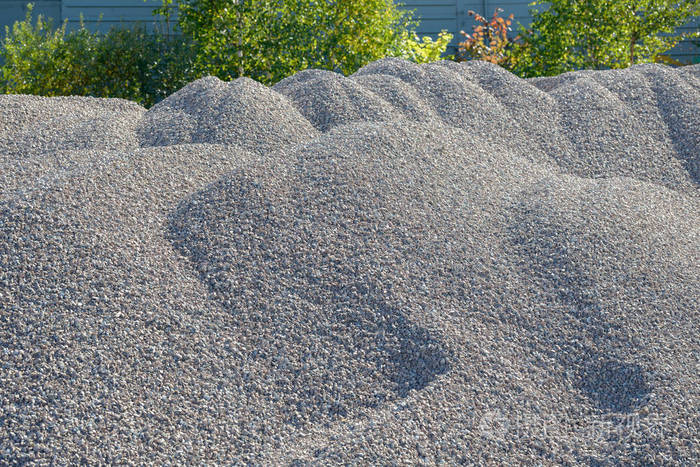 碎石背景道路碎石砾石质地碎石背景成堆的石灰石岩石在施工现场打碎