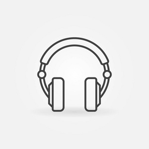 超萌超简单网名超耳耳机简单矢量图标在细线样式照片