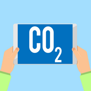 字文字 Co2。燃温室气体促进全球变暖的商业概念