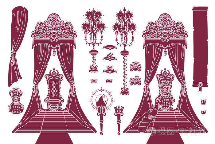 王座公主王座皇室概念插画-正版商用图片13d4mg-摄图新视界
