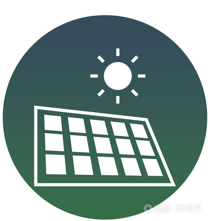 太阳能电池板隔离矢量图标可以很容易地修改或编辑