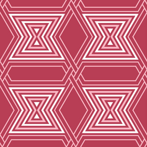 几何红色无缝背景。 壁纸纺织品和织物的浅红色图案
