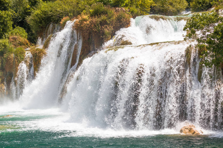 瀑布SkradinskiBuk在克罗地亚欧洲Krka国家公园。