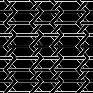 几何装饰。 黑白无缝图案的网络纺织和壁纸