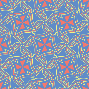 几何背景。 壁纸纺织品和织物的蓝色无缝图案