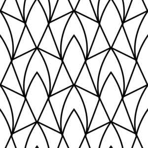 白色和黑色的几何装饰。 网织和壁纸的无缝图案