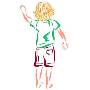 挥手背影告别图片