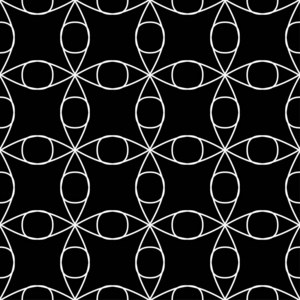 黑白几何装饰。 网织和壁纸的无缝图案
