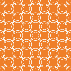橙色几何无缝图案的网络纺织和壁纸