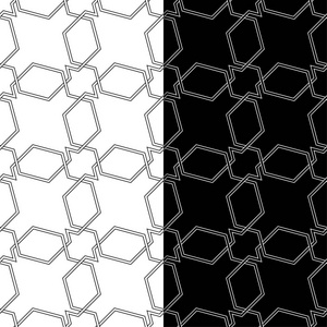 一套无缝的网织和壁纸图案照片
