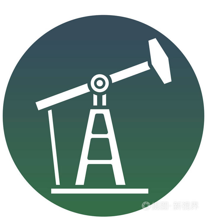 油井隔离矢量图标可方便地修改或编辑