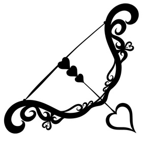 美丽的弓箭和心照片