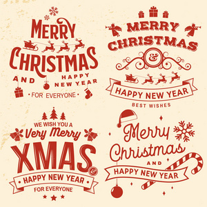 圣诞快乐, 新年邮票, 贴上雪花, 挂圣诞球, 圣诞老人帽子, 糖果
