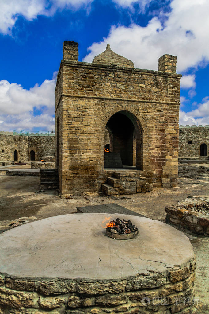 阿塞拜疆巴库附近surakhani的火神庙.