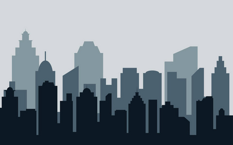抽象的城市天际线图片