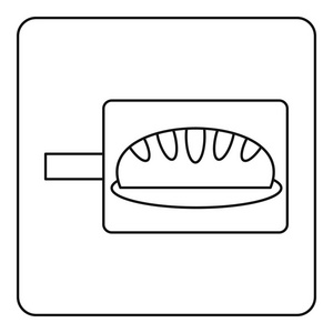 面包烘烤图标轮廓