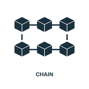 单色风格设计从区块链图标集合.ui 和 ux 像素完美链图标.