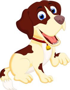 矢量插图搞笑狗卡通设计照片